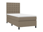 Bed base, mattress, and LED lighting 90x200 Fabric ZPDY14541