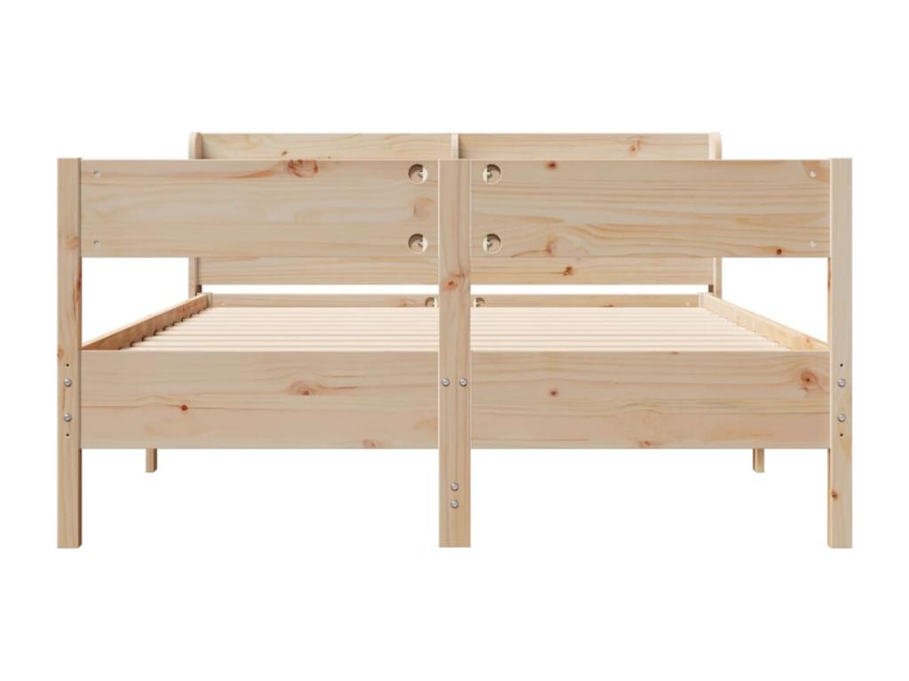 Bed frame without mattress 140x200 cm solid pine wood IYCK75111