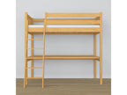 Wooden loft bed - with desk N04 Natural Pine 120x190 LICI66176