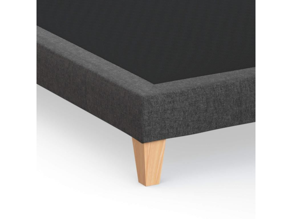 Upholstered bed base, deep grey - 140x210 MDQO36599