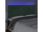 Dark Green LED Headboard 160x5x118/128 cm Velvet ZQVB84929