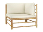 4-piece garden furniture set with cream-white cushions Elariva EIEI96349