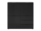 Lysvia Chest of Drawers with 3 Doors and 3 Drawers, Black TRCR03870