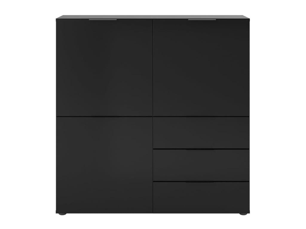 Lysvia Chest of Drawers with 3 Doors and 3 Drawers, Black TRCR03870