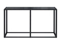 Black console table 140x35x75.5 cm Tempered glass YXUX41711