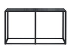 Black console table 140x35x75.5 cm Tempered glass YXUX41711