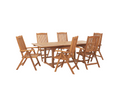 6-seater garden dining set, light brown, FMNG34169