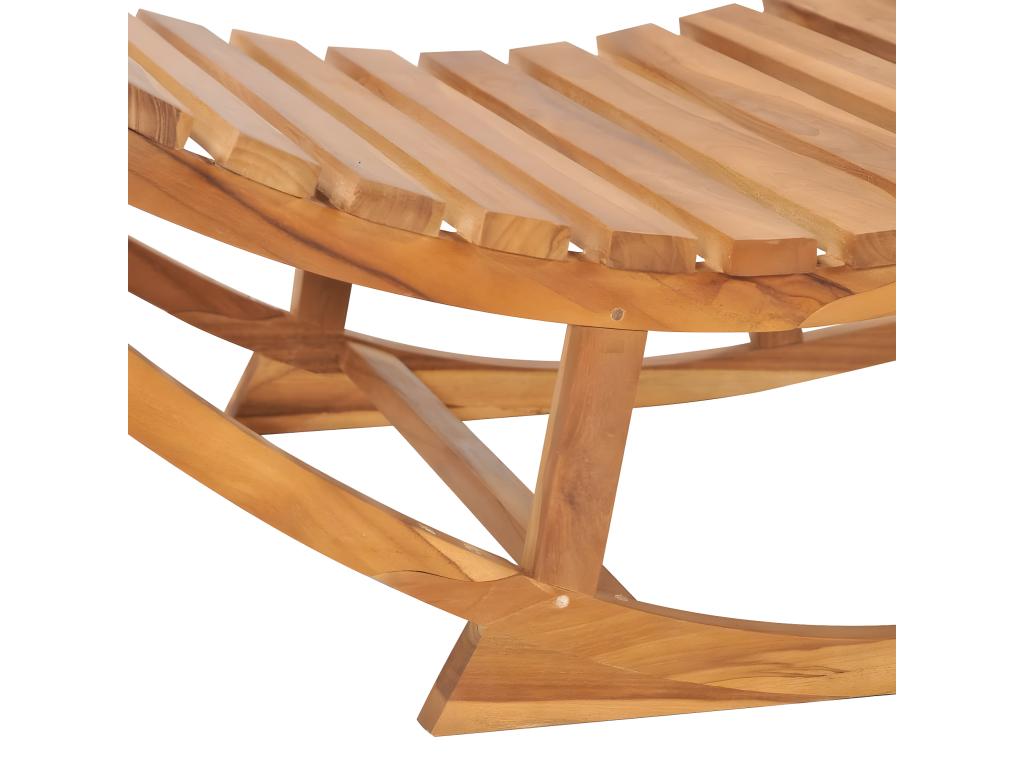 Rocking chaise lounge, solid teak wood, VDZB44400