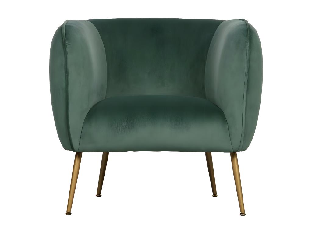 Elariva - Green velvet lounge chair LHVE76369