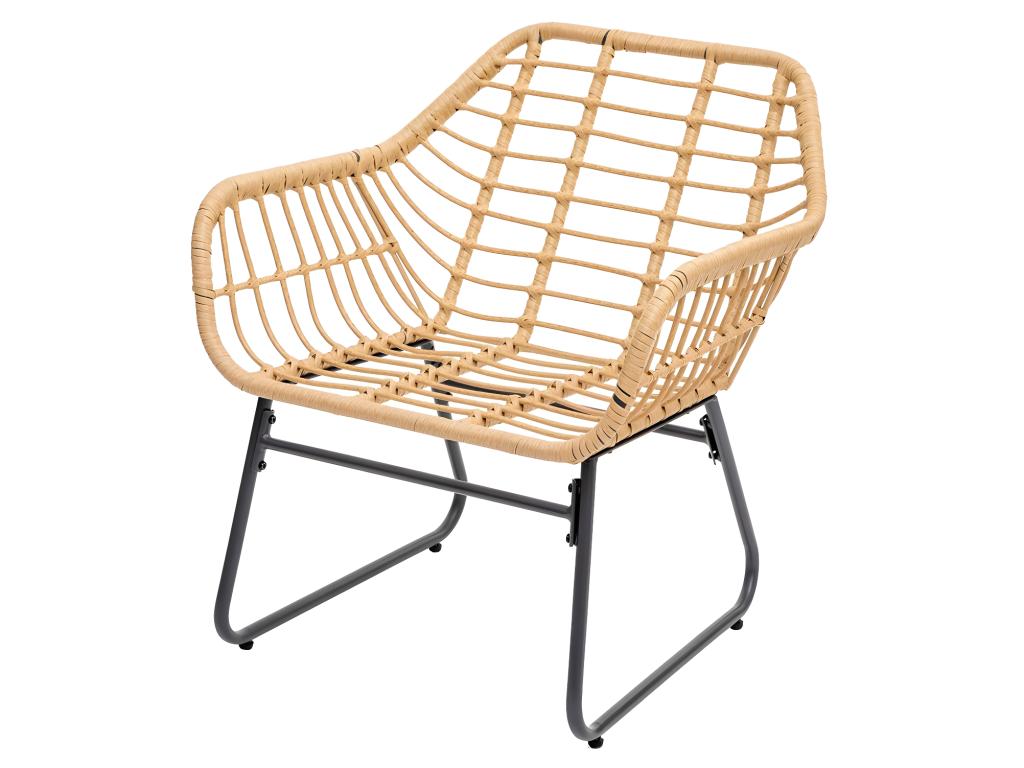 Lysvia Sesame wicker garden furniture set with round coffee table - 2 seats - Lysvia MNFO81476