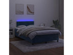 Bed base with mattress and dark blue LED lighting, 120x190 cm, KVPO39787
