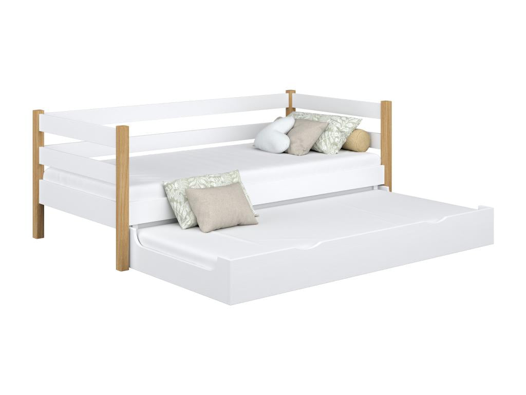 Daybed with pull-out bed N01 White / Natural Oak 100x180 GZCJ67344