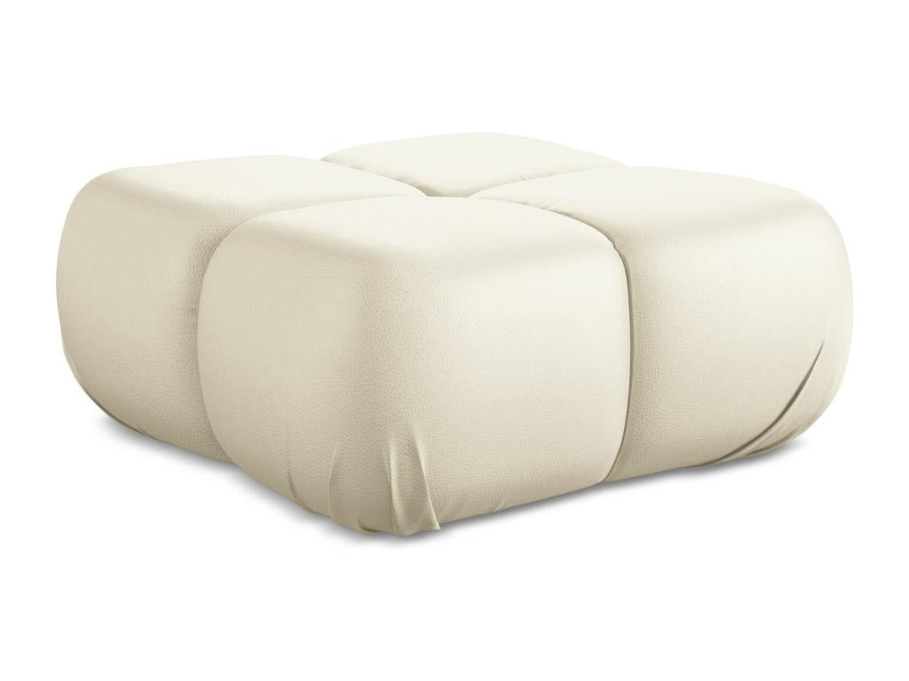 Artificial Leather Pouf - light beige - Elariva RFTS09030
