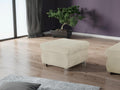 Pouf 122 Light Brown 39x60x60cm Upholstery Metal Legs LTPZ51109