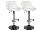 Set of 2 Elariva white bar stools AEKS30484