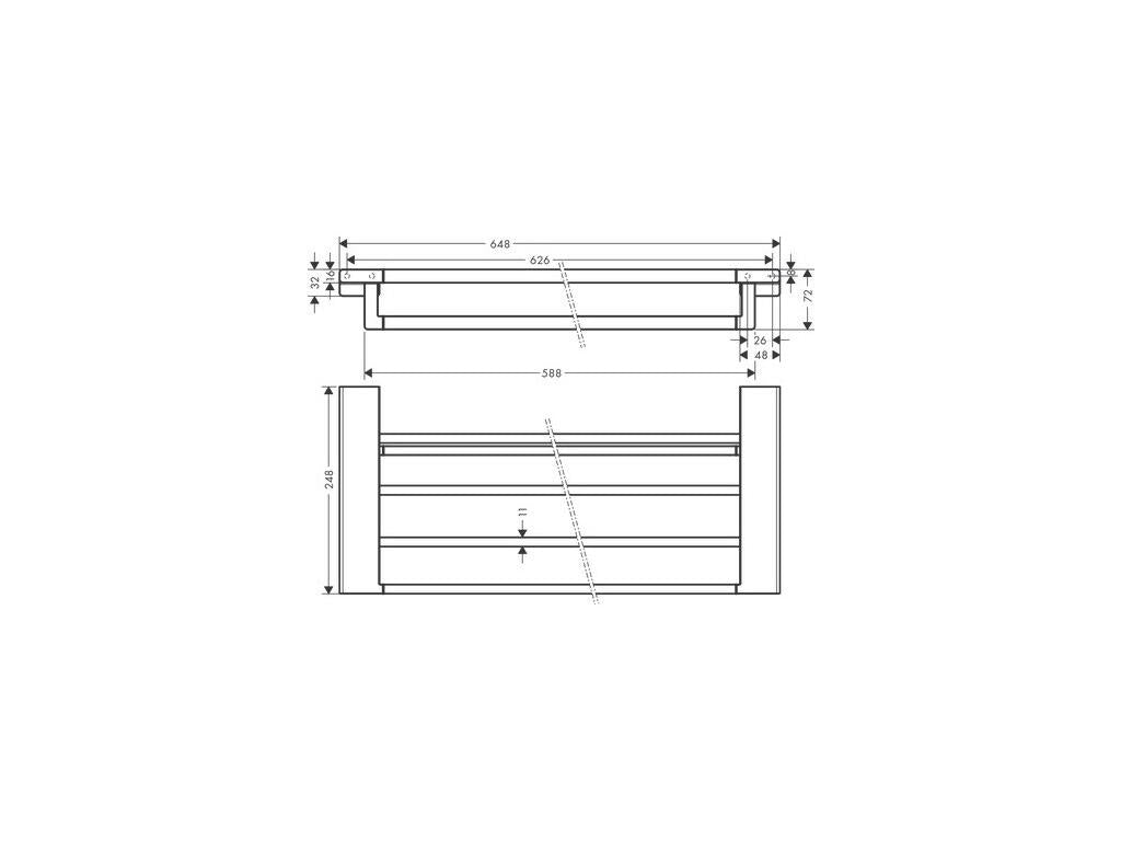 Elariva Multi-Bar Towel Rail 648 mm Brushed Chrome Black AddStoris GZLN12119