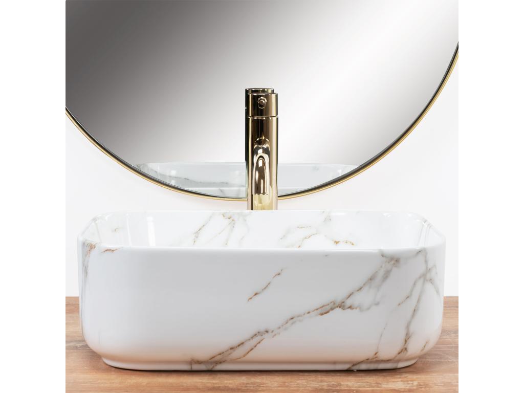 Shiny ElarivaWhite Countertop Washbasin ELDY24933