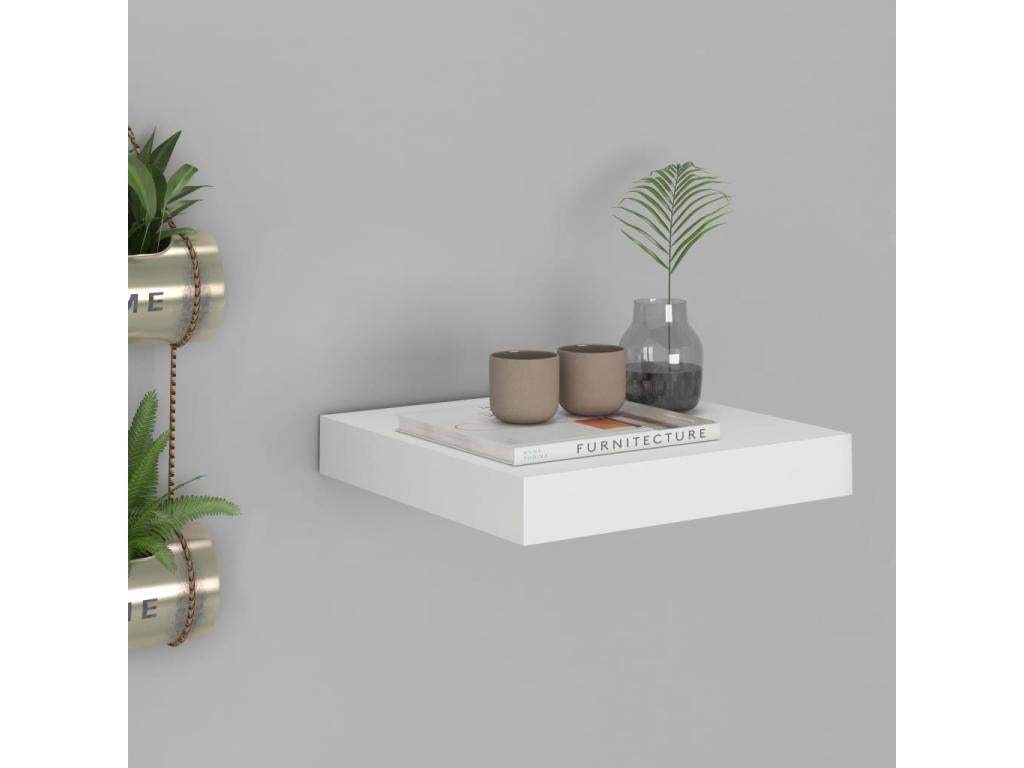 Floating wall shelf, white, 23x23.5x3.8, MDF, TFLF28986