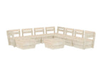 9-piece pallet garden furniture set, impregnated spruce wood ASKU39073
