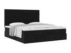 Bed frame with black 180x200cm velvet mattress AHZP82190