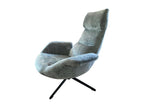 Lysvia - Swivel armchair in silver velvet FTMT69036