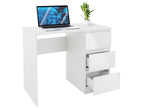 Elariva NEWF25199 White Computer Desk with 3 Drawers Work Table
