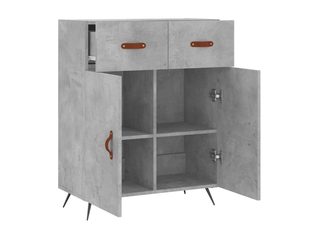 Concrete grey sideboard 69.5x34x90 cm engineered wood FLFE41138