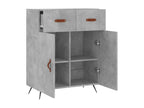 Concrete grey sideboard 69.5x34x90 cm engineered wood FLFE41138