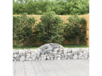 Arched gabion baskets, 14 pieces, 200x30x40/60 cm, galvanized iron GVKP70131