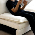 6-piece Corduroy U-Shaped Modular Sectional Sofa with 2 Ottomans