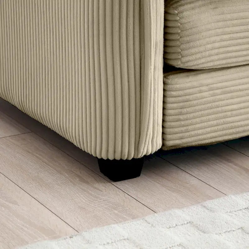 6-piece Corduroy U-Shaped Modular Sectional Sofa with 2 Ottomans