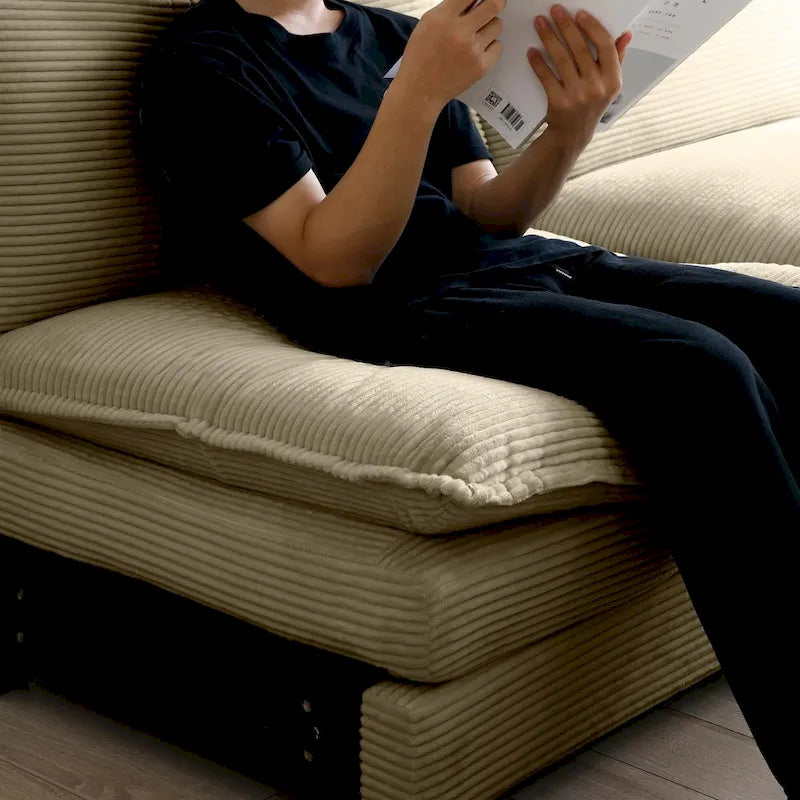 6-piece Corduroy U-Shaped Modular Sectional Sofa with 2 Ottomans