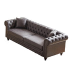 Chesterfield 85.5 Tech Fabric 3-seater Sofa with Cushions
