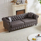 Chesterfield 85.5 Tech Fabric 3-seater Sofa with Cushions