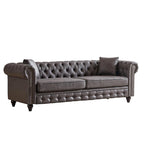 Chesterfield 85.5 Tech Fabric 3-seater Sofa with Cushions
