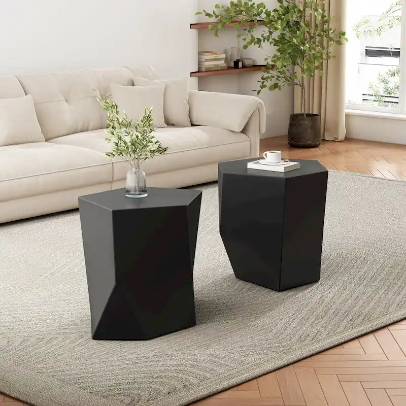 Christopher Knight Home - CloudHouse Modern MGO Coffee Table Set with Geometric Design