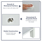 Gymax 2PCS 2-Tier Nightstand Modern Side End Table w/ Drawer & Open