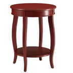 Versatile 24-Inch Solid Wood Round End Table with Shelf Perfect for Bedroom or Living Room - 24 H x 18 W x 18 D