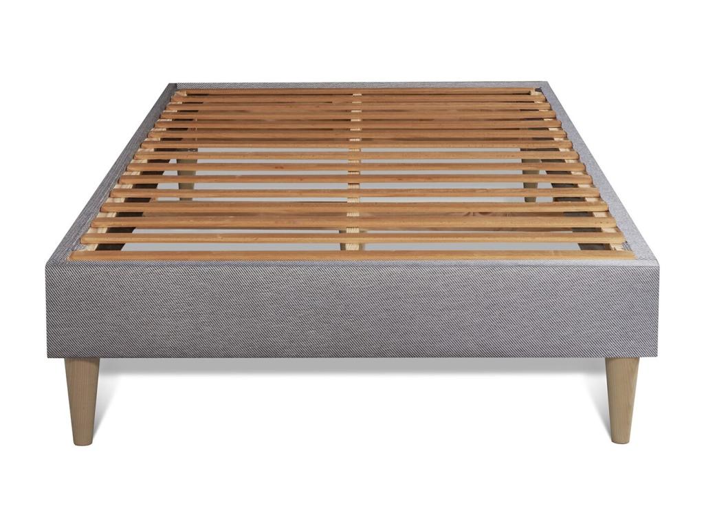 Latex and Memory Foam Mattress Set 80x190 cm 5 Comfort Zones Grey Slatted Base GDBQ08075