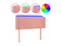 Pink LED Headboard 83x16x78/88 cm Velvet YNBE41980