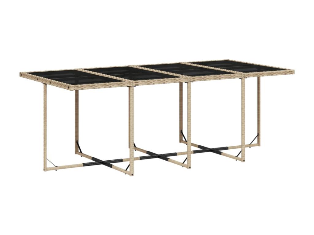 13-piece garden dining set with cushions, méElariva beige rattan ZQQY49487