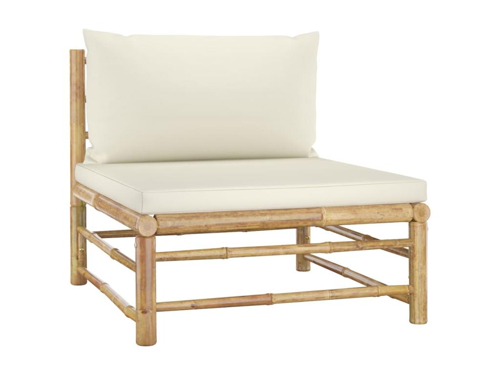 4-piece garden furniture set with cream-white cushions Elariva EIEI96349