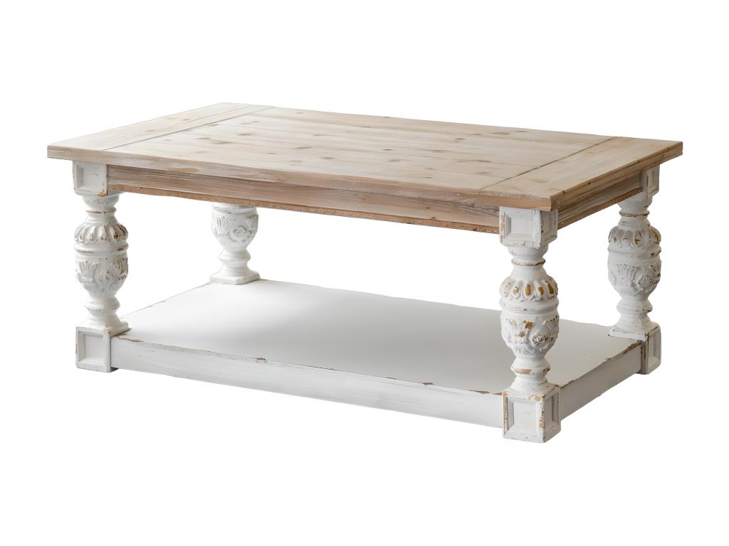 Elariva - Coffee table in aged wood effect BFRR41031