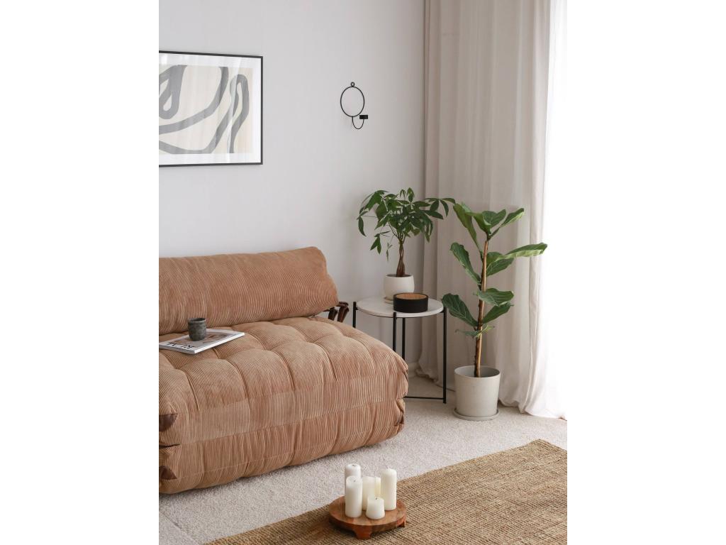 2-seater sofa bed, convertible sofa, guest sofa, storage bed, 120x75 h79 cm, Brown NYWY22852