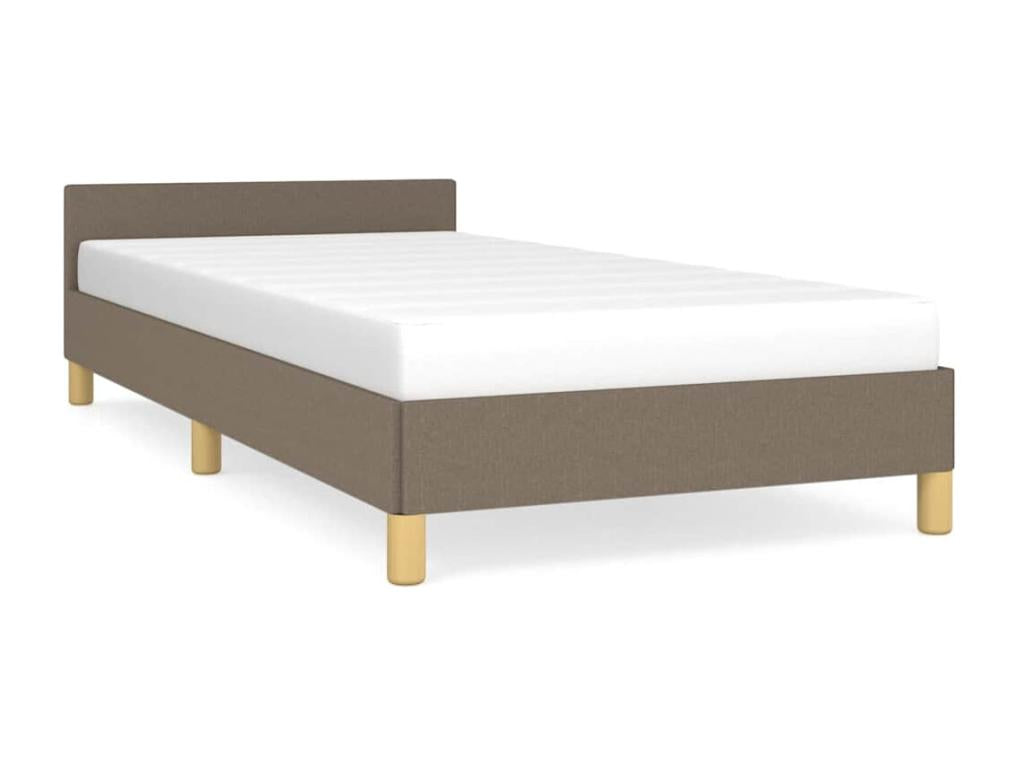 Bed frame with headboard without mattress 90x190cm fabric GVUP62818