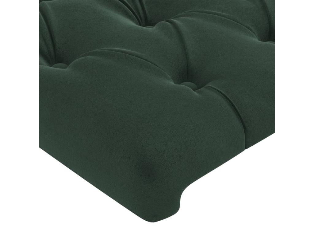 Dark Green LED Headboard 144x7x78/88 cm Velvet EXEE51182
