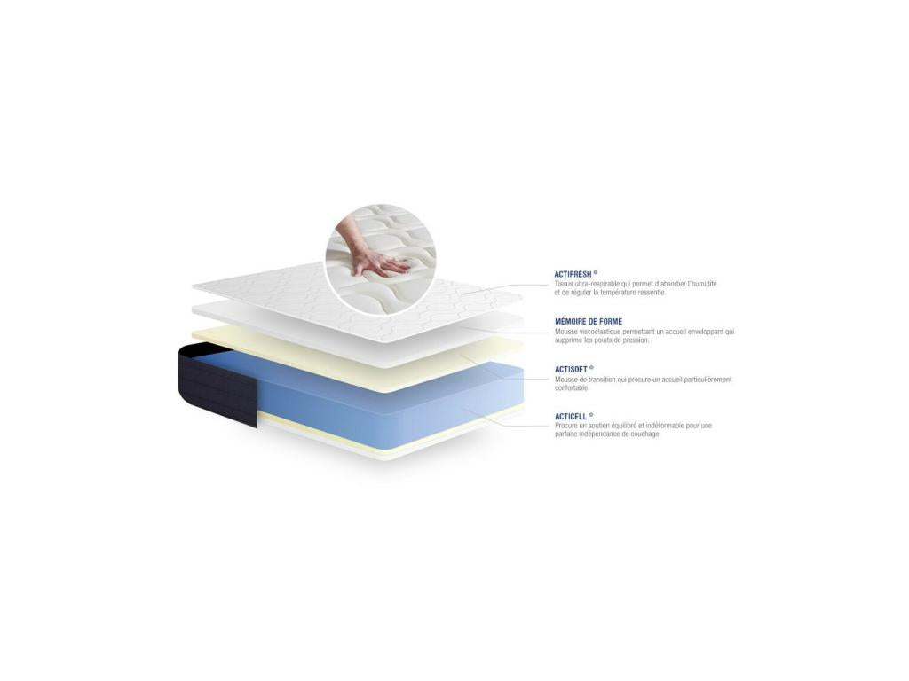 SLEEP Memory Foam Mattress 90x200 5 Comfort Zones YHWP35322