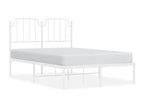 Metal bed frame with white headboard 120x200 CMNQ30360