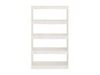 White Bookshelf/Room Divider 80x30x135.5cm Solid Pine YSVU25243