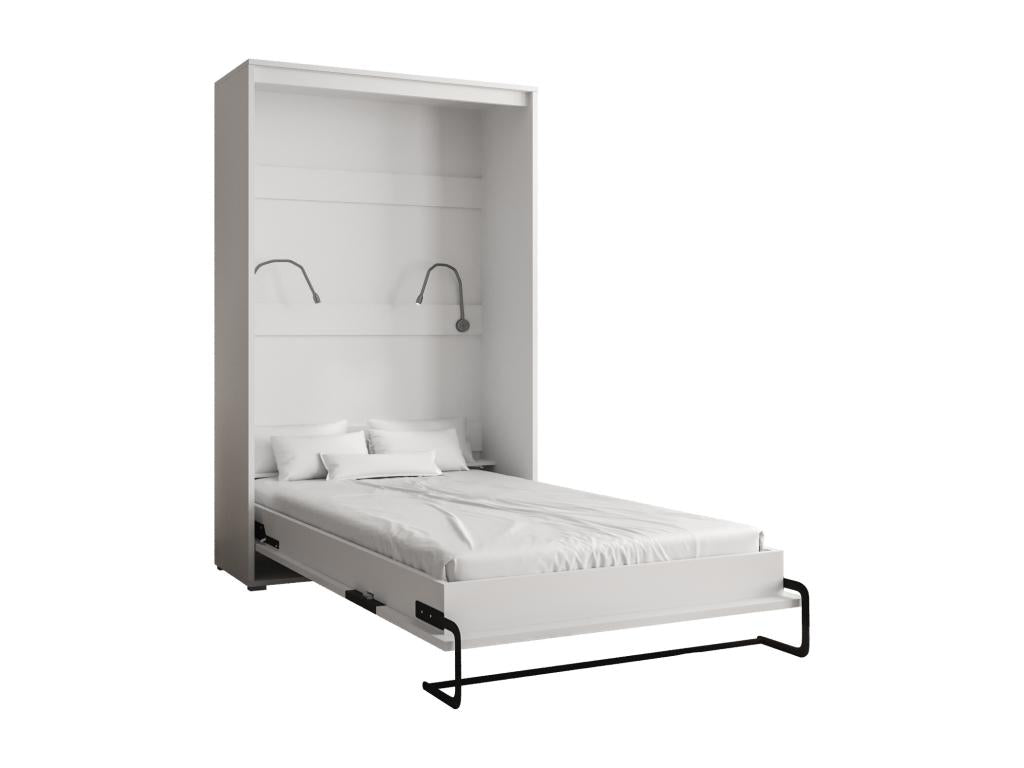 Vertical wall bed, 120x200 cm, white, old style, KJYG64740